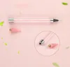 NA026 Двухсторонний гвоздь Perting Peen Crystal Beas Ручка Rhinestone Шпильки Picker Wax Pen Nail Rhinestone Bears Picker Acrylic