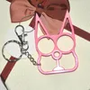 Fashion Cute Cartoon Cat Pendant Key Rings Kitten Cat Key Chain Shake Head Bell Car Bag Keychains Creative