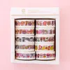 10Rolls Adhesive Tapes Kawaii Washi Tape Donuts Cartoon Masking DIY Decorative Wrapping Craft Pattern for Arts Card Decorations 2016