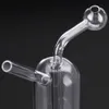 Verre Transparent Pipes À Fumer Bol En Verre Portable Shisha Narguilé Eau Petit Pot Attrape-Cendres Bong Tabac Fumée Bols Bouteille Brûleur À Huile En Gros