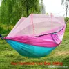 260 * 140 cm Mosquito Hangmat Outdoor Parachute Doek Hangmat Veld Camping Tentuin Camping Swing Hanging Bed met touwhaak XVT1736