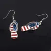 2020 drapeau américain pantoufles forme cristal boucles d'oreilles Pentacle fille femmes patriote boucles d'oreilles Brincos bijoux 20 pièces en gros X0709 X0710