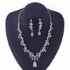 Kristall Brautschmuck Sets mit Tiaras Luxus Strass Hochzeit Kronen Halskette Ohrringe Set Braut Afrikanische Perlen