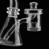 Beaker de fumar de quartzo com núcleo de reator de fundo grosso com uma tampa de carboidrato de vidro claro