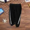 Calf-length Sports Casual pants women Summer Fashion Splicing Ribbon decoration Loose Elastic waist Female Harem trousers 210925