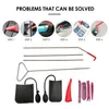 Ensembles d'outils à main professionnels Kit de voiture automobile avec sac de pompe à air à longue portée facile à saisir Wedge non marquant et PVC pour camion de voitures