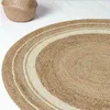 Tapis pour Salon Decoracion Jute Tapis Rond 100% Naturel Tressé Style Réversible Moderne Zone 211124