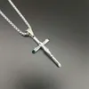 Pendant Necklaces Men Boys Jesus Cross Necklace Stainless Steel Gold Silver Color Box Chain Religious Christian Jewelry Gifts