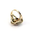 Naszyjnik Zestaw Słoneczniki 2022 vintage turecki pierścień kolczykowy dla kobiet zabytkowe złoto kolor bohemia szara kryształowa biżuteria ślubna