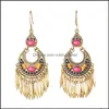 Dangle & Chandelier Earrings Jewelry Rose Goldn Tassel Earring For Women Bohemia Ethnic Female Brincos Indian Aessories Drop Delivery 2021 V
