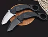 Новый листинг Flipper складной когтей нож N690 черный титановый / белый каменный лезвие для мытья алюминиевая ручка карамбит ножи