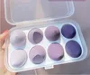 8PCS Makeup Sponge Puff Set MultiColor Foundation Powder Blush Beauty Sponges Puff Cosmetic Tools With Plastic Storage Box3960406