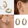 Moda senza polsini dell'orecchio trafitto per le donne fascino a forma di C color oro Cz orecchini a clip dichiarazione Earcuffs gioielli Acc jllrsf