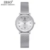 IBSO Women Armband Watch Fashion Geneva Designer Japan Quartz Sliver rostfritt stål Kvinnliga presentvakor Relogio Feminino 22307d