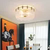 Postmodern Light Luxury Bedroom Led Ceiling Lamp Art Printing Glass Study Restaurant Atmospheric Decor Fixtures 110V 220V