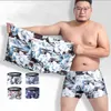 4 SZTUK Bambusowy Włókno Męskie Bokser Cartoon Boxing Pantie Plus Rozmiar 10XL Duży Rozmiar Spodenki Oddychająca Bielizna 5XL 6XL 9XL H1214