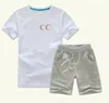 2021 New Luxury Logo Designer Boy T-Shirt Pants 2-7 Years Set Children Brand Children 2 Piece Cotton Clothing Set Boys Fashion Apparel