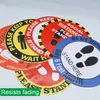 Market Floor Marking Tape Keep Distance Sign Public Occasions Sticker For School Line up Whole2624