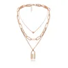 Luxury Designer Halsband Ingemark Multi Layer Lover Lock Pendant Choker Halsband Steampunk Heart Chain Collier Par Jew6196250