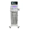 hydro machine microdermabrasion peau de diamant équipement de micro dermabrasion 11 poignées nettoyage du visage par ultrasons