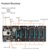 Computer Kabels Connectoren Tishric BTC-S37 Minrichting Machine Moederbord 8 16x Grafiek Kaart Onboard Procrsor CPU Set Miner Video Slot Memory A