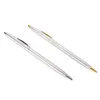 Długopisy Długopisy 1 pc 0.7mm Pióro Metal Pioletnice Prążki Ze Stali Nierdzewnej Obracanie Ballpen Prezent Caneta Student Office Akcesoria