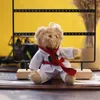 Netto Red Cartoon Taekwondo Niedźwiedź Pluszowa Zabawka Doll Cute Teddy Bear Doll Custom G1019