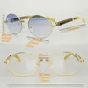 Lunettes de soleil de luxe de styliste, 20% de réduction, rétro, Impression brute, corne de buffle, mode hommes, ovales, myopie, Lentes Sol, lecture