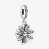Véritable 925 Sterling Silver Sparkling Daisy Flower Dangle Charm Perles Fit Original Pandora Charms Bracelet Pendentif Collier Bijoux Q0531