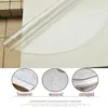 Alfombra redonda Mantel Mantel de PVC transparente Patrón de cocina a prueba de agua Esteras de aceite Vidrio Tela suave Cubierta de mesa mat 210727