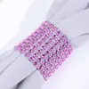 Servet ringen 10 stks bling diamant strass mesh wrap ring stoel band bruiloft banket levert elegante decoratie