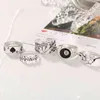 124a 5pcs / set Rock Poker Ring Män Silver Färg Smycken Ringar För Kvinnor Tillbehör Lucky Ring Mens Fashion Vintage Rings Gift G1125