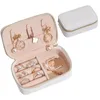 Jewelry Pouches Bags Leather Jewellery Ring Organizer Case Storage Gift Box Girls Women Pink White L5YB Wynn22