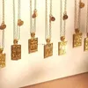 12 Znak Zodiak Naszyjnik Złoty łańcuch Leo Cancer Pendants Charm Star Choker Astrology Naszyjniki dla kobiet dziewczęta biżuteria mody Will i Sandy