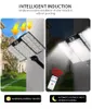 Light Solar Street Lights Outdoor Motion Sensor 3 Solar Panels 360°Adjustable IP65 Waterproof 3 Modes 2835SMD High Brightness Wider Illu