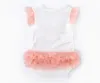 Bomull Tjejer Tutu Romper Klänningar Tjej Rompers Baby Cake Dress Girls Lace Dress Layered Dress 0-2Years