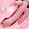 3 i 1 vibratorer för kvinnor 12-läge vibrerande anal tunga slickar klitoris stimulator G spot massager erotiska sexleksaker för kvinnor 220311