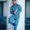 Мужские спортивные трексуиты 2021 Cousssuit Hoodie + брюки наборы мужчины повседневные толстовки с толстыми толстыми спортивные штаны мужской хлопок куртка осень зима спортивная одежда