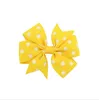 Ribbon Bow Dot Girl Hairpins Colorful Children Hair Clip Boutique Kids Girls Bows tie Kid Hairs Accessories 20 Colors Fashionable cute headband Head rope