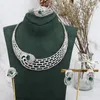 Örhängen Halsband Tirim Stor försäljning Nigeria 4PCS Brud Cubic Zirconia Smycken uppsättningar för kvinnor Party Luxury Cz Crystal Bröllop Jewellry Set