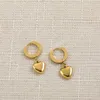 Articoli pendenti del metallo del cuore del cuore di colore dell'oro dell'oro della tendenza per le donne Gioielli dell'orecchino dell'acciaio inossidabile geometrico della moda delle donne