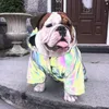 Vêtements pour chiens design vêtements pour chiens réfléchissants lumière clignotante à capuche bouledogue français gros chiens manteaux coupe-vent S-5XL grands animaux vestes chiot imperméable cadeau de noël pour animaux de compagnie