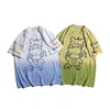 Hip Hop Men Tshirt Streetwear Cute Bears Print Thailand Language T Shirt Harajuku Cotton Casual Short Sleeve T-Shirt Top 210601