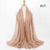 2021 Women Pearl Bubble Chiffon scarf Head hijab wrap full cover-up shawls foulard femme headscarf crinkle muslim hijabs stole