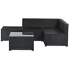 GO 5-Piece Patio Rattan PE Wicker Furniture Corner Sofa Set Sectional Sofa Chair Seating US stock a50 a38 a21