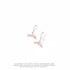 スタッド2021韓国シンプルシルバーピンイルカフィッシュテールジルコン繊細な甘いイヤリング女性用ファッションジュエリーアクセサリー