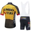 2021 New Jumbo Cykling Team Jersey Snabbtorkad cykelbyxor Wear Ropa Ciclismo Sport Suit Summer Pro Cykel Maillot Byxor Kläder