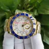 Top orologio da uomo 116688 44mm Oro giallo ETA 7750 Movimento Lunetta in ceramica Cronografo con zaffiro Orologio da polso meccanico automatico da uomo