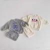 born Baby Clothing Sets Boys Cartoon Long Sleeve Sweatshirt Tops Toddler Kids Girls Harem Pants Suit Children Clothes Set 211021
