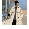 Men's Trench Coats Spring And Autumn Fashion Black Coat Men 's Mid-Length Handsome Trendy Overcoat Korean Style Viol22